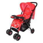 Gold Baby 6 wheels Stroller – Red